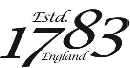 ESTD. 1783 ENGLAND