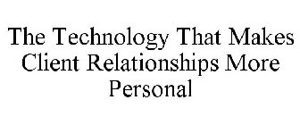 THE TECHNOLOGY THAT MAKES CLIENT RELATIONSHIPS MORE PERSONAL