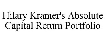 HILARY KRAMER'S ABSOLUTE CAPITAL RETURN PORTFOLIO