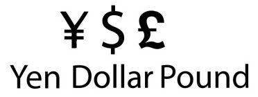 ¥$£ YEN DOLLAR POUND