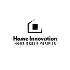 HOME INNOVATION NGBS GREEN VERIFIER
