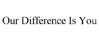 OUR DIFFERENCE IS YOU