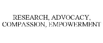 RESEARCH, ADVOCACY, COMPASSION, EMPOWERMENT