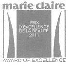 MARIE CLAIRE PRIX D'EXCELLENCE DE LA BEAUTE AWARD OF EXCELLENCE