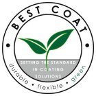 · BEST COAT · SETTING THE STANDARD IN COATING SOLUTIONS DURABLE · FLEXIBLE · GREEN