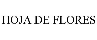 HOJA DE FLORES