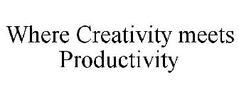 WHERE CREATIVITY MEETS PRODUCTIVITY
