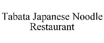 TABATA JAPANESE NOODLE RESTAURANT