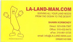 LA-LAND-MAN.COM SERVING ALL YOUR LAND NEEDS FROM THE OCEAN TO THE DESERT