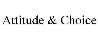 ATTITUDE & CHOICE