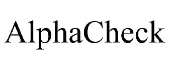 ALPHACHECK