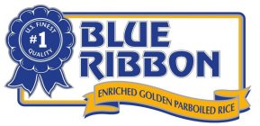 U.S. FINEST QUALITY #1 BLUE RIBBON ENRICHED GOLDEN PARBOILED RICE