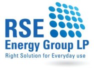 RSE ENERGY GROUP LP RIGHT SOLUTION FOR EVERYDAY USE