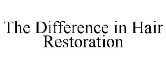 THE DIFFERENCE IN HAIR RESTORATION
