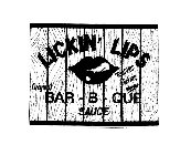 LICKIN' LIPS ORIGINAL BAR -B- QUE SAUCE 