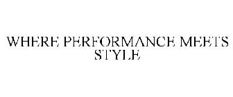 WHERE PERFORMANCE MEETS STYLE