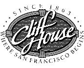 CLIFF HOUSE ··· WHERE SAN FRANCISCO BEGINS ··· SINCE 1863