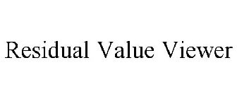 RESIDUAL VALUE VIEWER