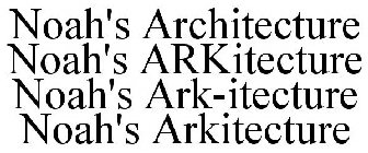 NOAH'S ARCHITECTURE NOAH'S ARKITECTURE NOAH'S ARK-ITECTURE NOAH'S ARKITECTURE