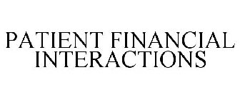PATIENT FINANCIAL INTERACTIONS