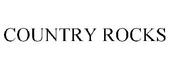 COUNTRY ROCKS