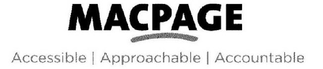 MACPAGE ACCESSIBLE APPROACHABLE ACCOUNTABLE