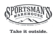 SPORTSMAN'S WAREHOUSE AMERICA'S PREMIER OUTFITTER HUNTING FISHING CAMPING RELOADING CLOTHING FOOTWEAR TAKE IT OUTSIDE
