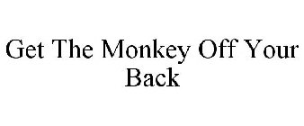 GET THE MONKEY OFF YOUR BACK