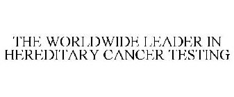 THE WORLDWIDE LEADER IN HEREDITARY CANCER TESTING