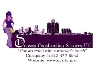 DENSON CONSTRUCTION WITH A WOMEN'S TOUCH