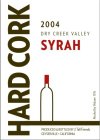 HARD CORK 2004 DRY CREEK VALLEY SYRAH PRODUCED & BOTTLED BY 2 TALL FRIENDS GEYSERVILLE · CALIFORNIA ALCOHOL BY VOLUME %