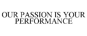OUR PASSION IS YOUR PERFORMANCE