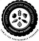 CENTER FOR AGRICULTURE AND FOOD SYSTEMSVERMONT LAW SCHOOL LAW FOR THE SUSTAINABLE FOODSHED