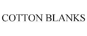 COTTON BLANKS