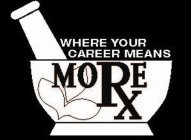 WHERE YOUR CAREER MEANS MORXE