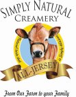 SIMPLY NATURAL CREAMERY NATURAL TASTE THAT IS SIMPLY DELICIOUS ALL-JERSEY FROM OUR FARM TO YOUR FAMILY