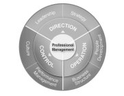 PROFESSIONAL MANAGEMENT DIRECTION LEADERSHIP STRATEGY OPERATION BUSINESS STRUCTURE PEOPLE DEVELOPMENT CONTROL CULTURE PERFORMANCE MANAGEMENT