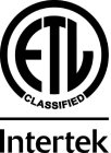 ETL CLASSIFIED INTERTEK