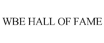 WBE HALL OF FAME