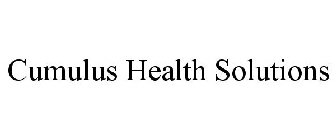CUMULUS HEALTH SOLUTIONS