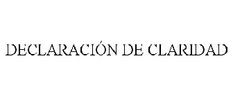 DECLARACIÓN DE CLARIDAD