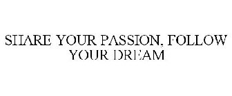 SHARE YOUR PASSION, FOLLOW YOUR DREAM