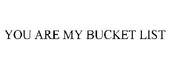YOU ARE MY BUCKET LIST