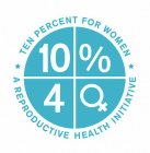 TEN PERCENT FOR WOMEN A REPRODUCTIVE HEALTH INITIATIVE  10% 4