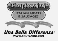 FONTANINI ITALIAN MEATS AND SAUSAGES MEATBALLS PIZZA TOPPINGS SAUSAGE UNA BELLA DIFFERENZA WWW.FONTANINI.COM