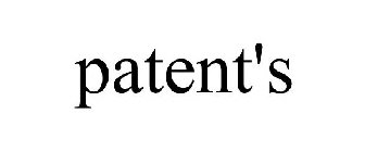 PATENT'S