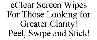 ECLEAR SCREEN WIPES FOR THOSE LOOKING FOR GREATER CLARITY! PEEL, SWIPE AND STICK!