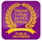 NATIONAL COLLEGE FOR DUI DEFENSE MCMXCV PUBLIC DEFENDER