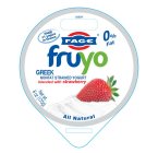 FAGE #1 YOGURT IN GREECE FAGE FRUYO GREEK NONFAT STRAINED YOGURT BLENDED WITH STRAWBERRY ALL NATURAL
