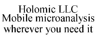 HOLOMIC LLC MOBILE MICROANALYSIS WHEREVER YOU NEED IT